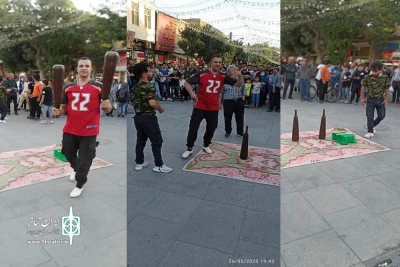اجرای نمایش خیابانی «معرکه خاکستری» در اراک