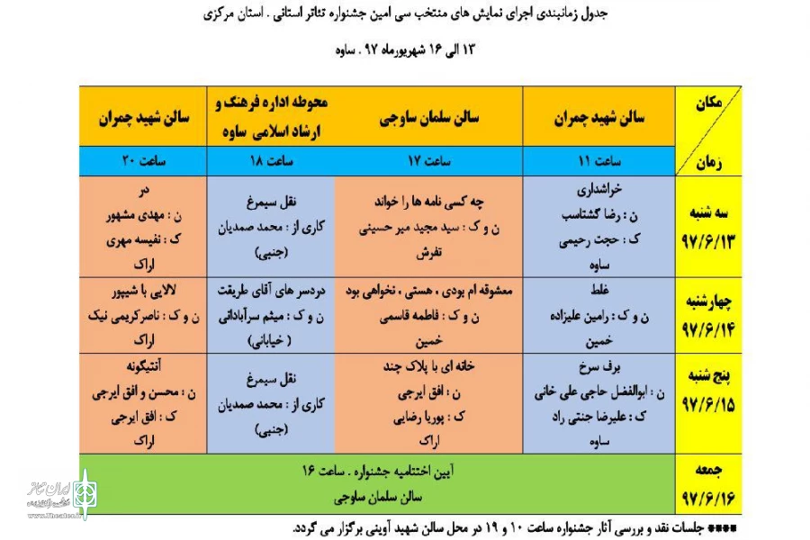 جدول اجرایی