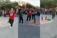 اجرای نمایش خیابانی «معرکه خاکستری» در اراک